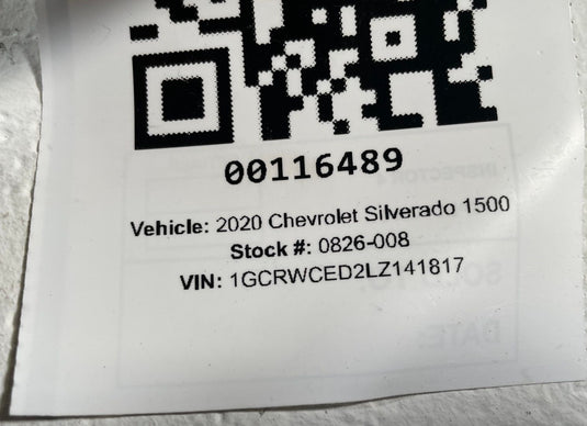 2019-2023 CHEVROLET SILVERADO 1500 SRS AIRBAG DIAGNOSTIC CONTROL MODULE