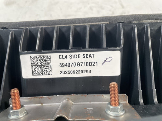 2025 - 2026 KIA K4 REAR RIGHT PASSENGER SIDE SEAT BOLSTER AIRBGAG