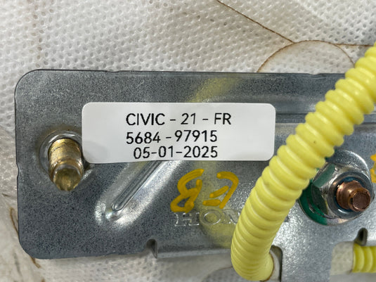 2017-2021 HONDA CIVIC HATCHBACK FRONT RIGHT PASSENGER SIDE SEAT AIRBAG