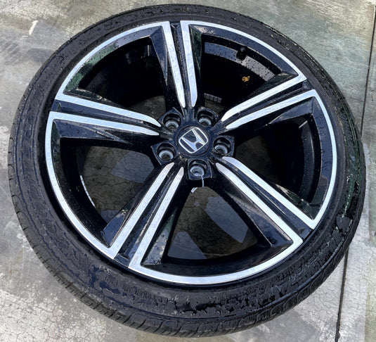 HONDA ACCORD HYBRID SPORT 19x8-1/2 5 SPOKE ALLOY WHEEL RIM W/TIRE 23-25 