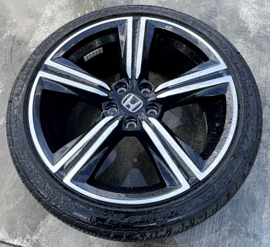 HONDA ACCORD HYBRID SPORT 19x8-1/2 5 SPOKE ALLOY WHEEL RIM W/TIRE 23-25