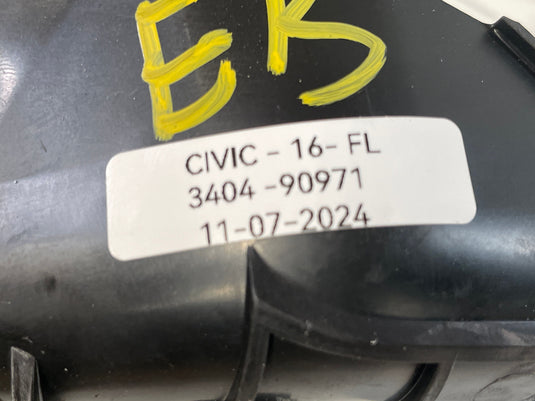 2016-2018 HONDA CIVIC LEFT DRIVER SIDE ROOF CURTAIN AIRBAG AIR BAG